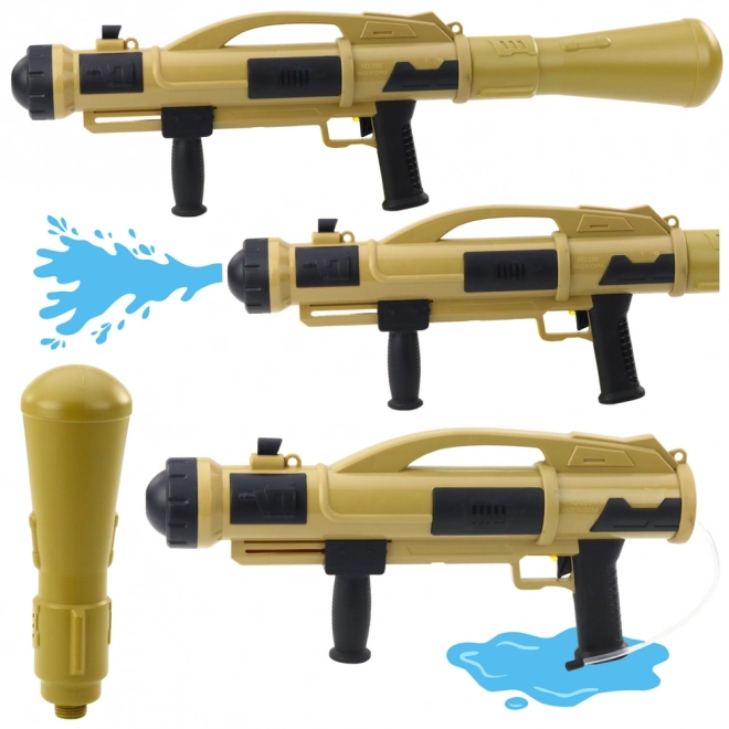 Wasserpistole Bazooka mit Pumpe 73 cm beige