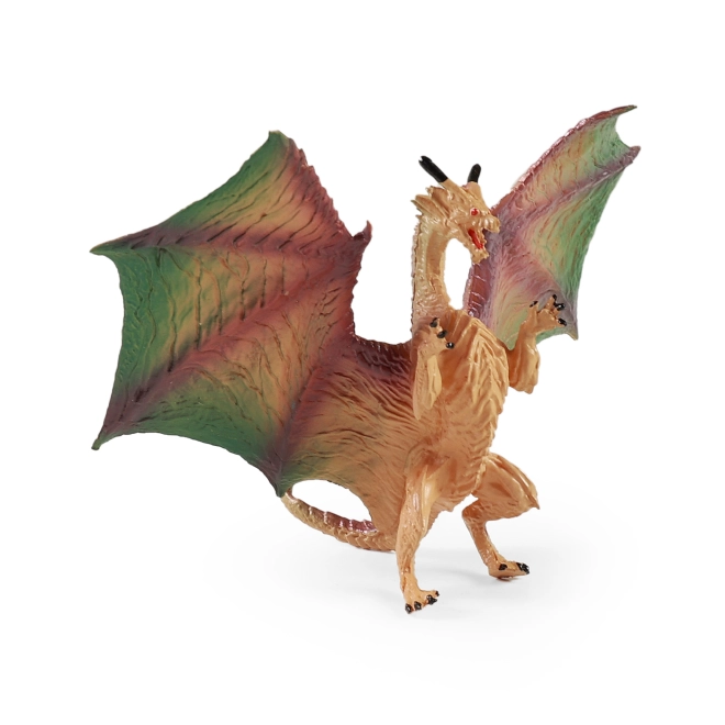 Mehrfarbiger Drache mit scharfen Zähnen