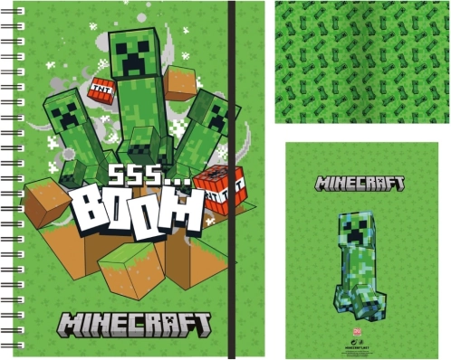 Liniertes Notizbuch mit Minecraft-Motiv