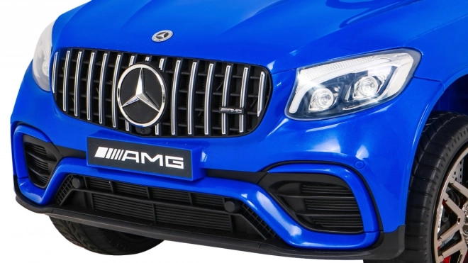 Mercedes Benz GLC63S für Kinder Blau + Fernsteuerung + 4x4 Antrieb + MP3 LED + EVA + langsamer Start