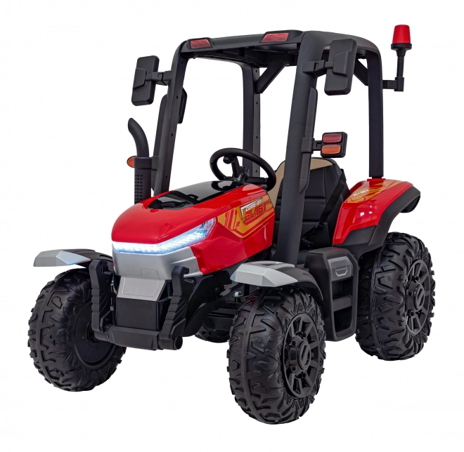 Traktor mit Anhänger rot