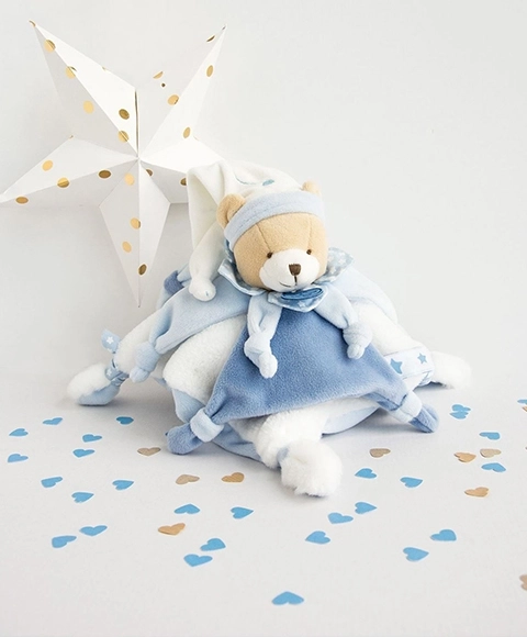 Doudou Geschenkset - Kuscheltier Teddy mit Mütze