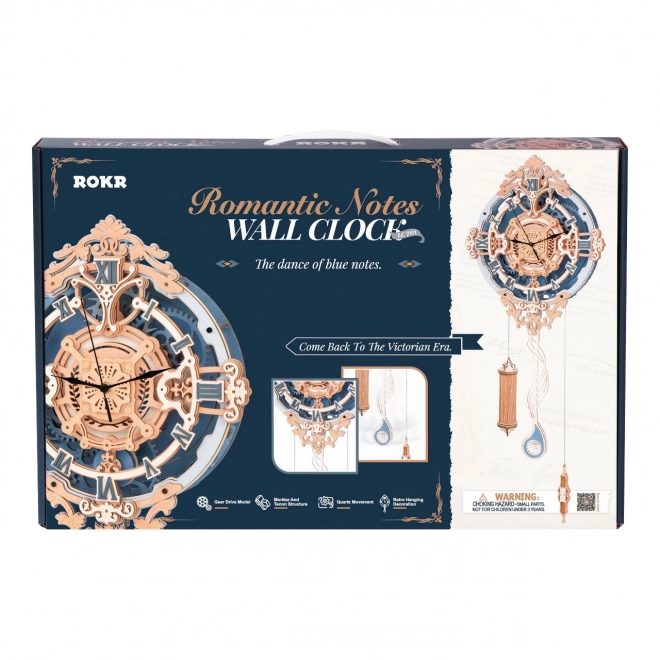 Robotime Rokr 3D Holzpuzzle Romantische Wanduhr 231 Teile