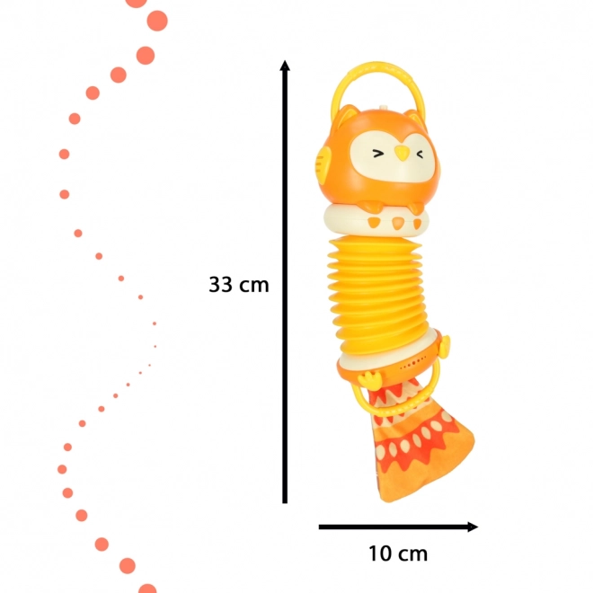 Spielzeugakkordeon Eule Orange für Kinder