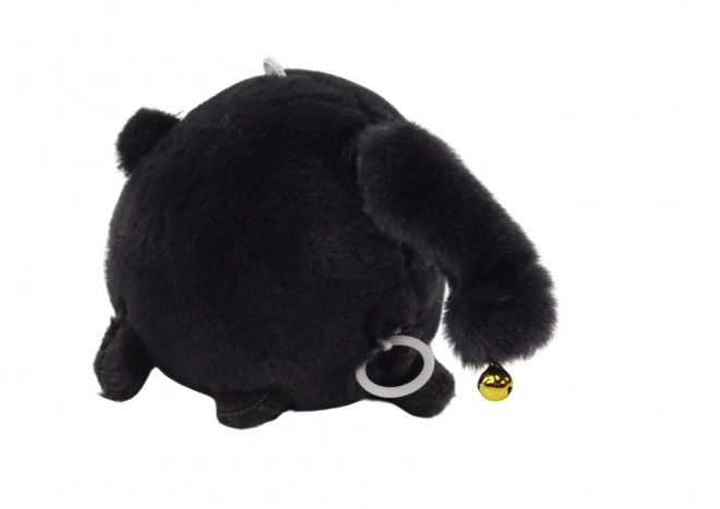 Springender Plüschkatze Schwarz