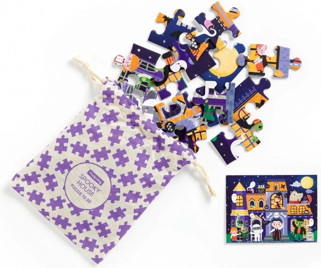 Puzzle Spukhaus von Mudpuppy im Stoffbeutel