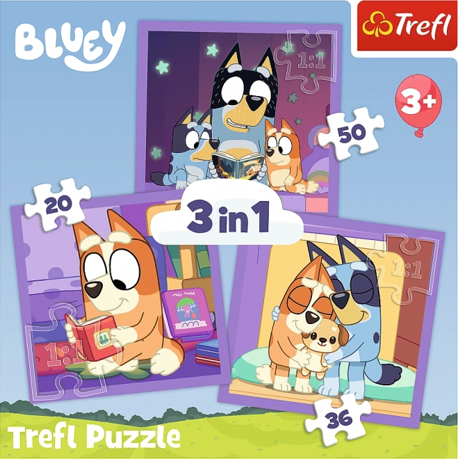 Puzzle TREFL Treffen Sie Bluey 3-in-1