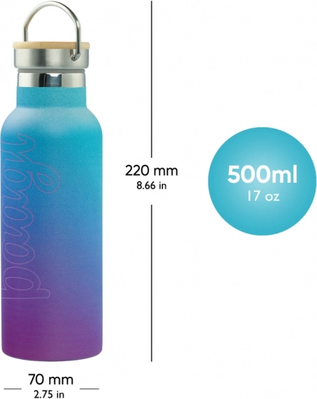 Thermoflasche mit Bambusdeckel BAAGL Gradient Blau-Violett 500 ml