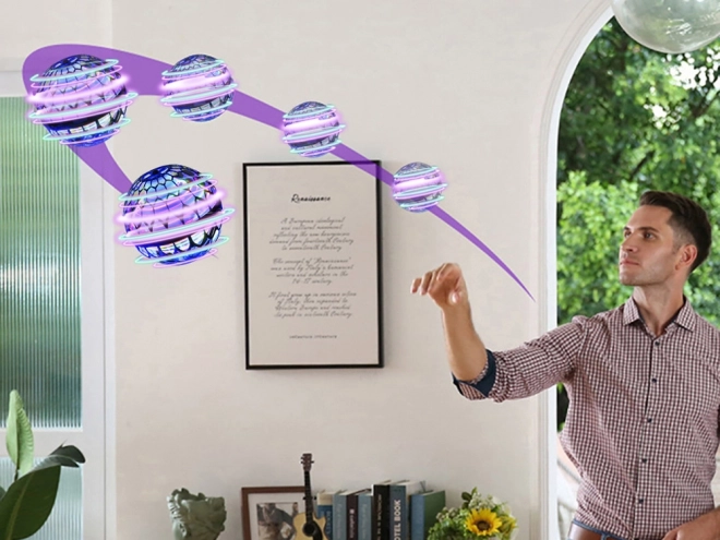 Leuchtende RC UFO Fliegende Kugel – Rosa