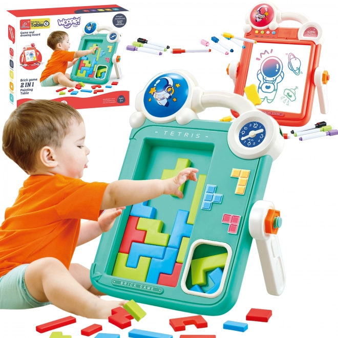 Beidseitige Maltafel und Tetris-Spiel 2in1