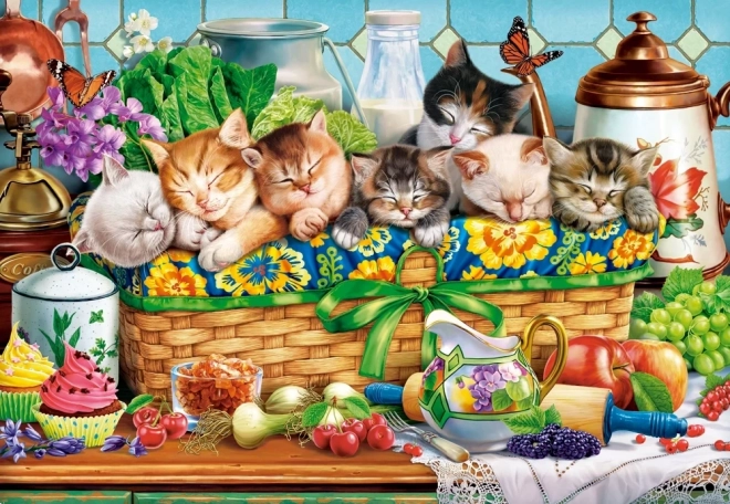 Puzzle Schlafende Kätzchen