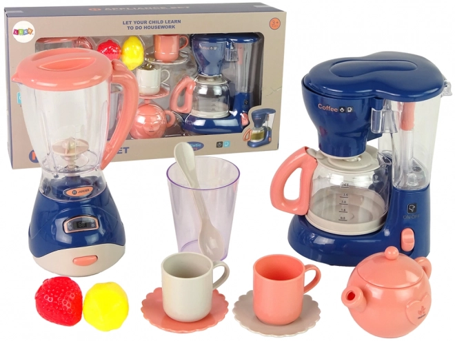 Küchenzubehör-Set für Kinder mit Kaffeemaschine und Mixer