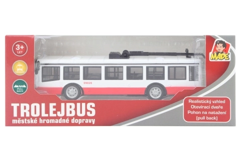 Metalltrolleybus mit Rückziehmechanismus