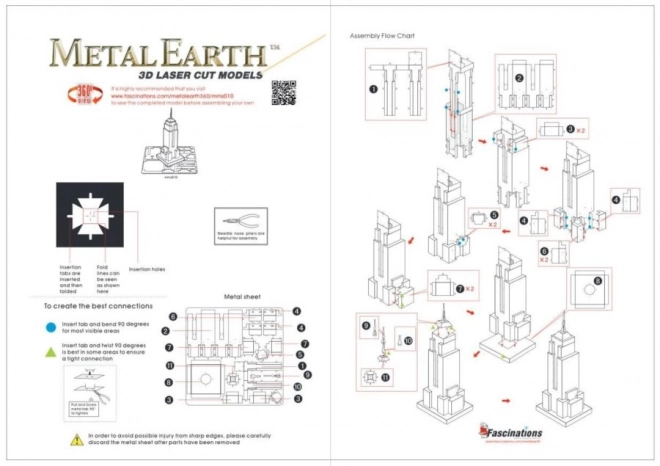 Metall Bausatz 3D Chrysler Building Modell