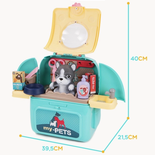 Woopie tragbares Hundepflegeset im Rucksack 2-in-1