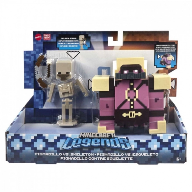 Minecraft Legends Pigmadillo vs. Skelett Figuren-Set