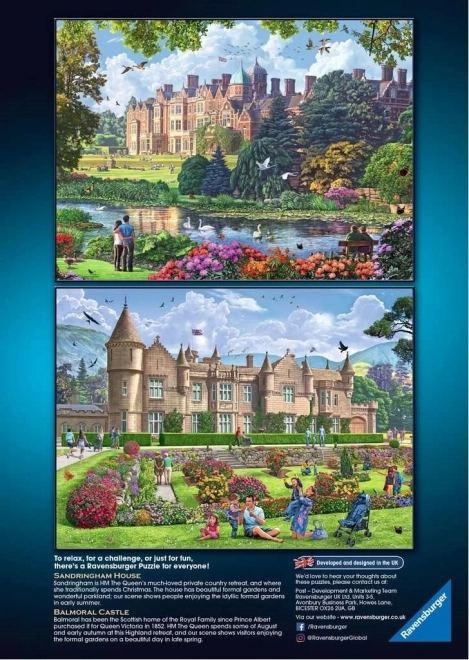 Ravensburger Puzzle Königliche Residenzen Großbritannien 4x500 Teile