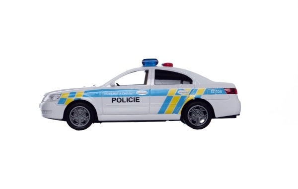Polizeiauto Kunststoff 15cm mit Batterie und Licht