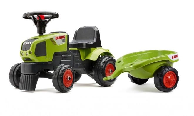 Falk Baby Claas Axos Rutschfahrzeug mit Anhänger