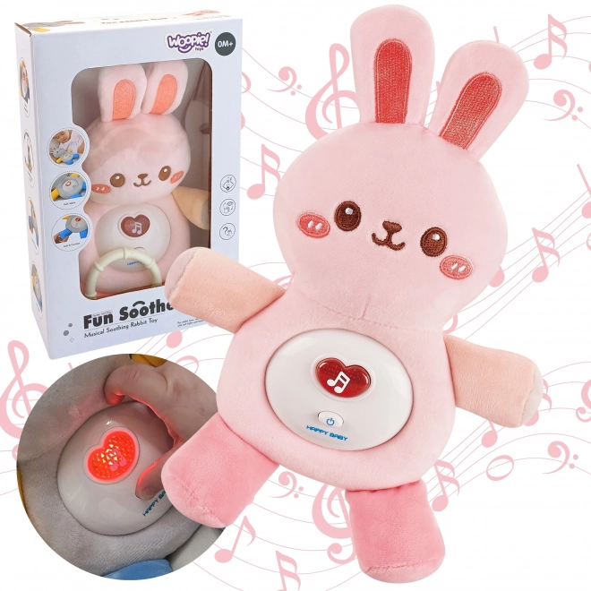 Interaktiver Baby-Kuschelhase mit Licht und Klang