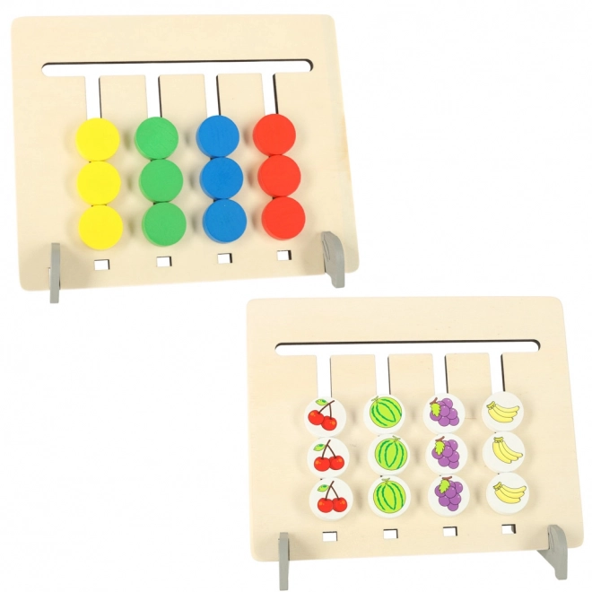 Holzpuzzle Montessori Früchte Farben Spiel