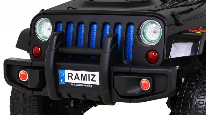 Geländewagen Raptor Drifter Flames + Fernbedienung + Antrieb 4x4 + Stauraum + Langsamer Start + MP3 LED