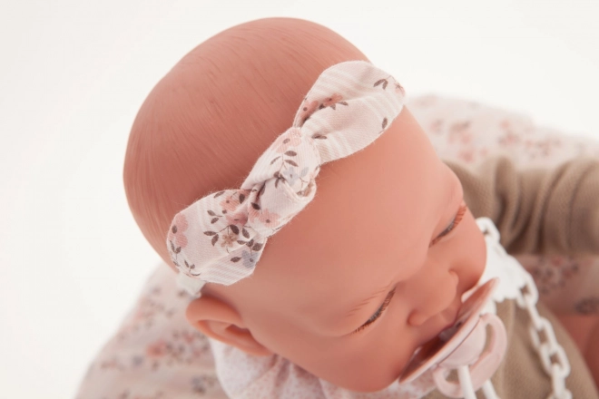 Realistische Puppe Baby mit Weichem Stoffkörper - 42 cm