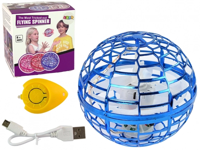 Fliegender Wirbelball Blau LED