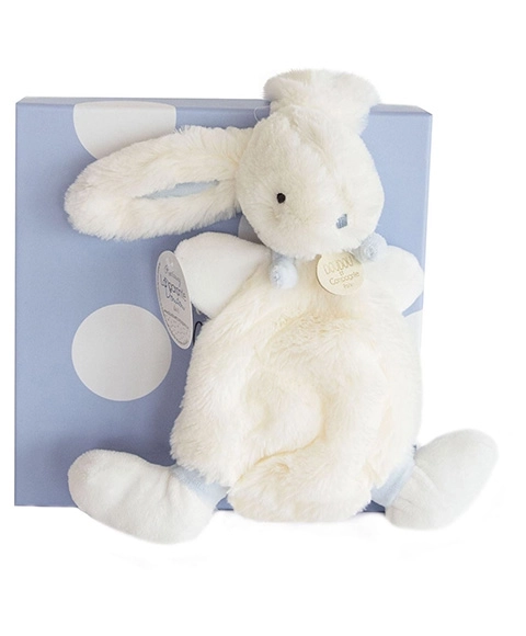 Doudou Geschenkset - Blauer Plüschhase