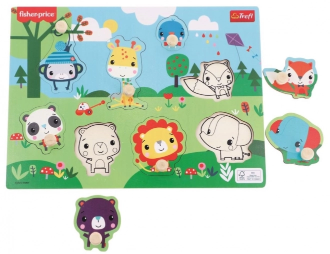 Holzpuzzle FISHER PRICE Wilde Tiere