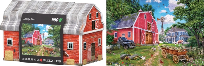 Eurographics Puzzle - Bauernhof in Blechdose 550 Teile