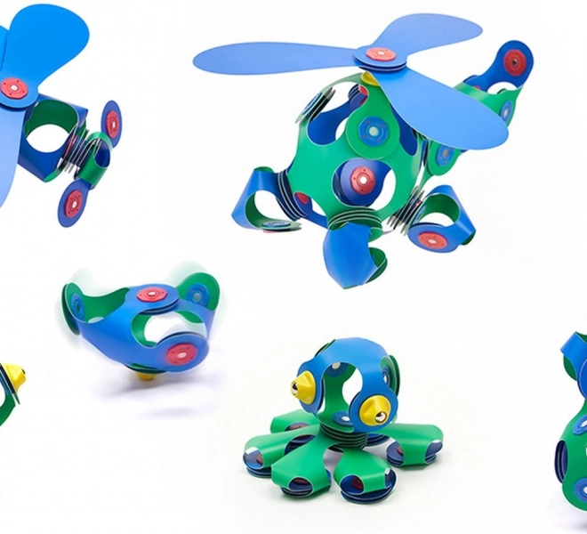 Clixo Magnetische Bausteine Set Blau & Grün
