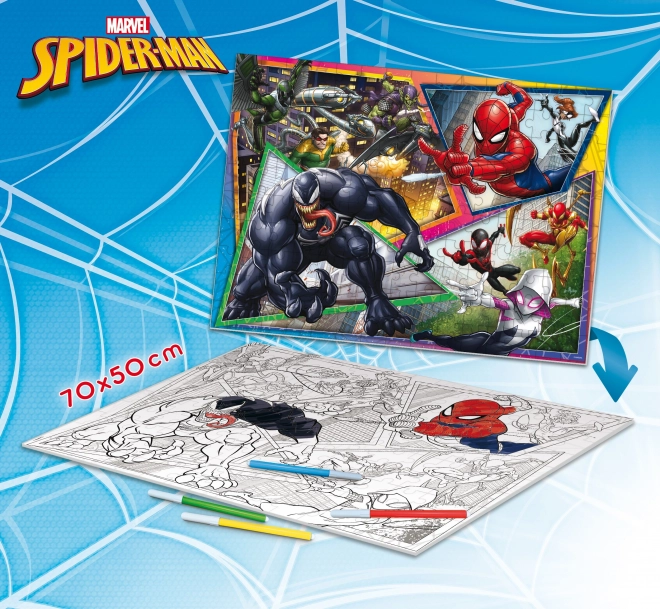 Spider-man beidseitiges Maxi-Floor Puzzle