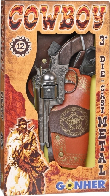 Cowboy-Set mit Revolver und Sheriff-Stern