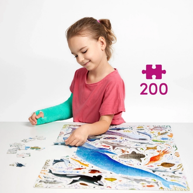 Puzzle Unterwasserwelt - Fische und Meereslebewesen 200 Teile