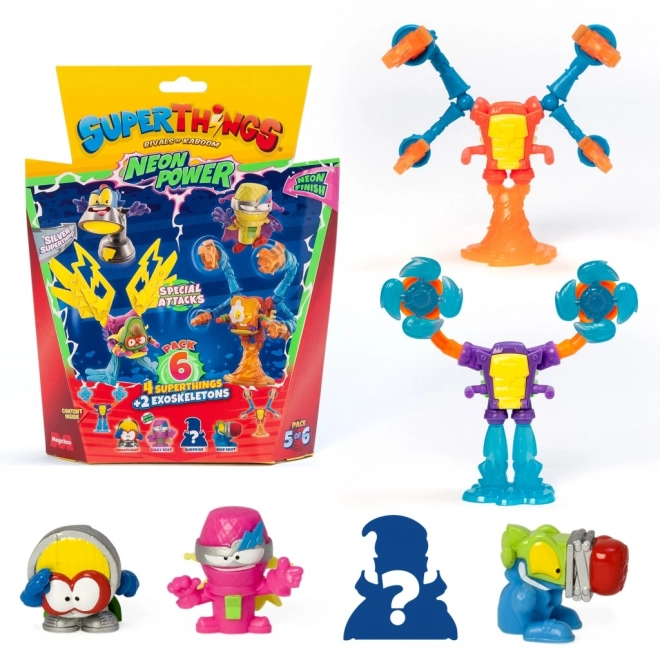 SuperThings NeonPower Exoskelett Figuren Set