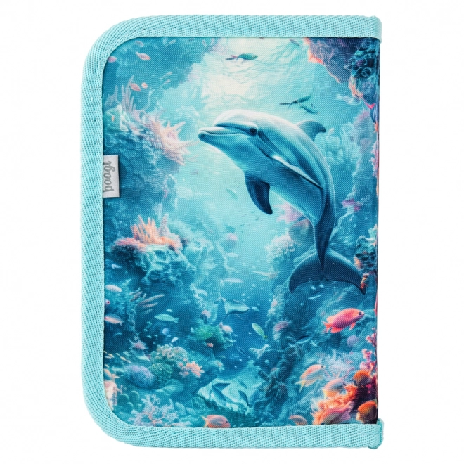 Einfaches Schulmäppchen Delfin