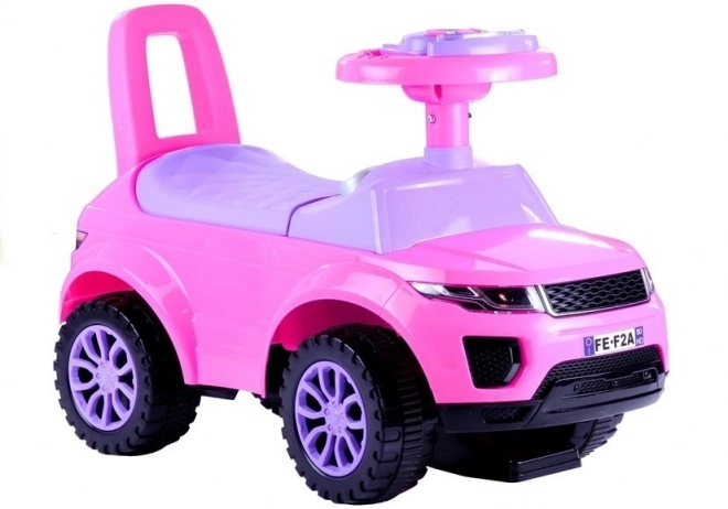 Rutschauto für Mädchen mit Spiel und Licht in Rosa