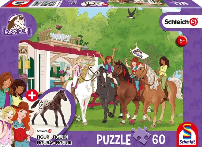 SCHMIDT Puzzle Schleich Begegnung 60 Teile mit Figur