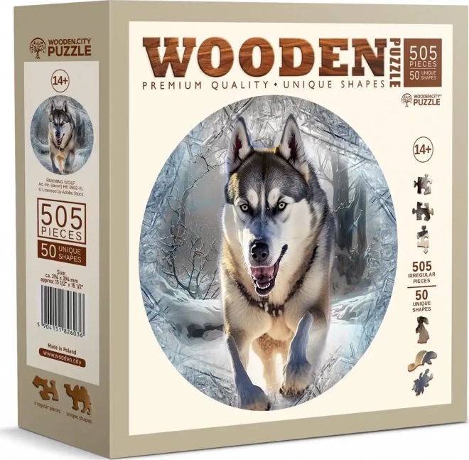 Holzpuzzle Rennender Wolf 505 Teile