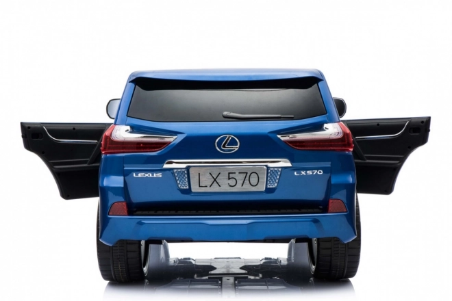 Lexus LX570 Bemaltes Auto für 2 Kinder Blau + Fernbedienung + EVA-Räder + Radio mit LED MP3