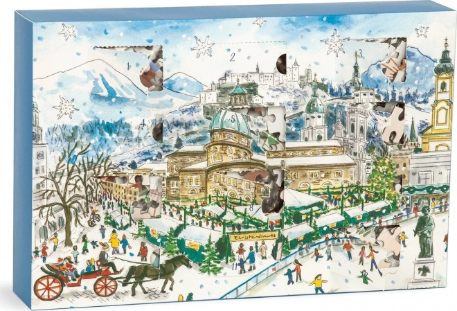 Galison Puzzle Adventskalender: 12 Weihnachtstage Puzzle