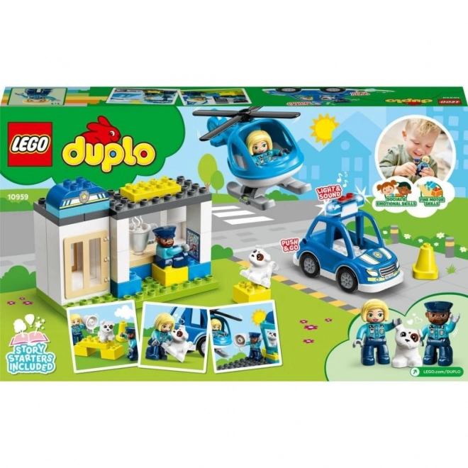 Lego Duplo Polizeistation mit Hubschrauber