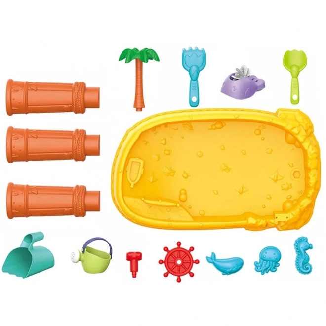 Wasserspieltisch 2-in-1 Sandkasten Piratenschiff