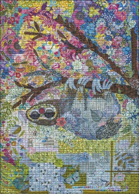 Puzzle Heye Quilt Art: Gesticktes Faultier 1000 Teile