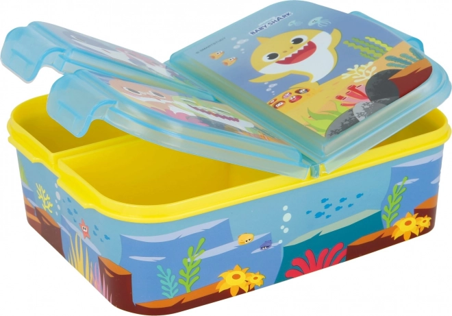 Lunchbox Baby Shark mit mehreren Fächern