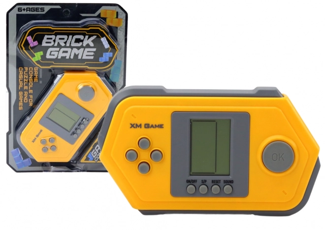 Handheld-Konsolenspiel Tetris Brick in Grau-Gelb