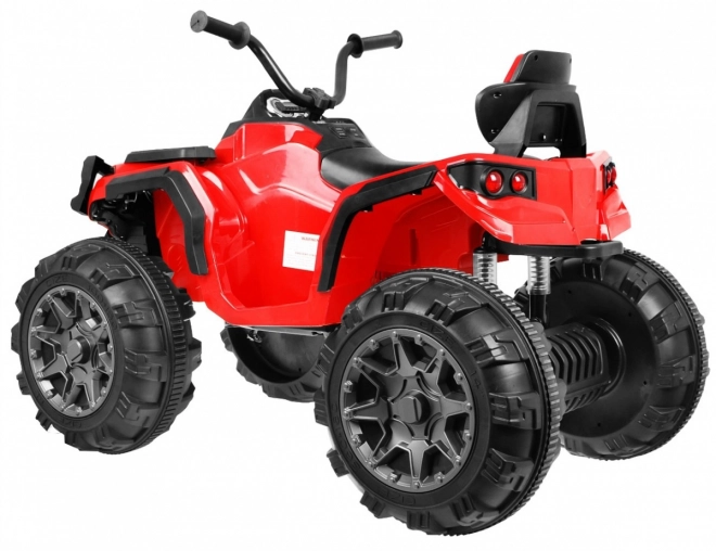 Kinder-Batterie-Quad rot + EVA-Räder + MP3-Radio + LED + langsamer Start
