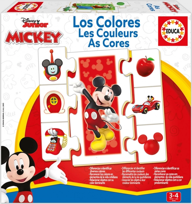 Educa Puzzle Mickey und Freunde: Farben lernen