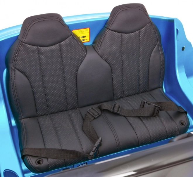 BMW X6M XXL pro 2 Kinder Blaue Farbe + Pilot + Eco-Leder + Sicherheitsgurte + Langsamer Start + MP3 + LED